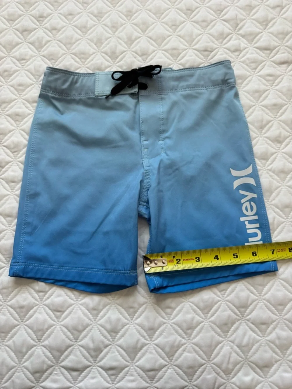 Hurley Blue Ice Ombre Kids Swim Trunks Board Shorts Size 5